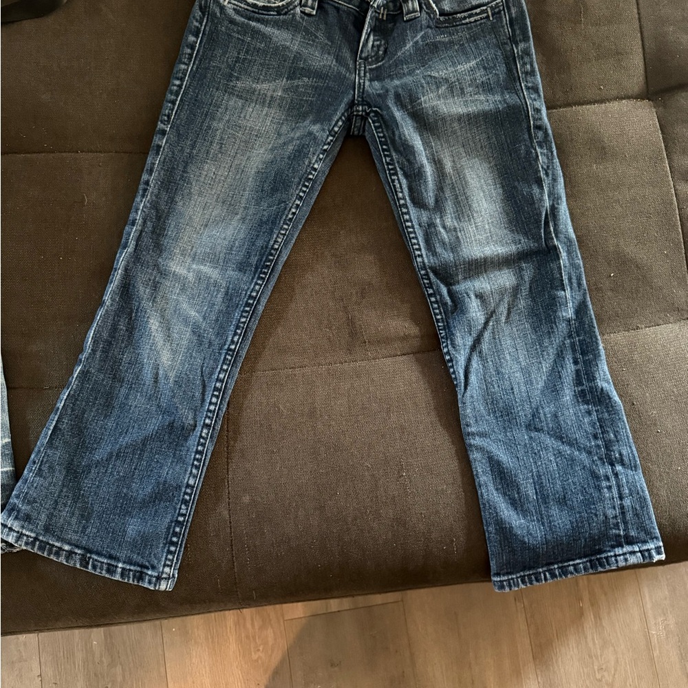 Miss Me Blue Cropped Ankle Jeans with Vintage Distress